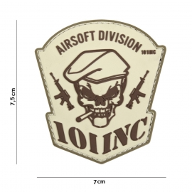 PATCH PVC 3D VELCRO 101 INC AIRSOFT DIVISION TAN