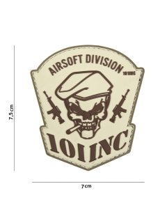 PATCH PVC 3D VELCRO 101 INC AIRSOFT DIVISION TAN