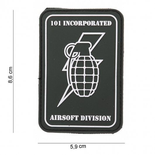 PATCH PVC 3D VELCRO 101 INCORPORATED GRENADE VERT