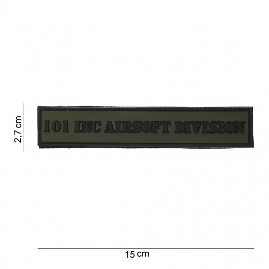 PATCH PVC 3D VELCRO 101 INC AIRSOFT DIVISION TAB VERT