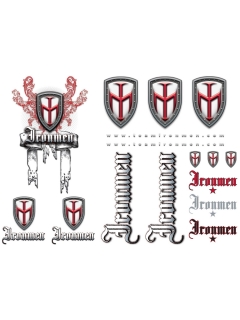 STICKERS DYE IRONMEN BLANC