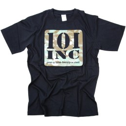 T-SHIRT 101 INC NOIR AVEC LOGO CAMO