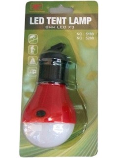 LAMPE DE CAMPING A SUSPENSION 3 LED ROUGE