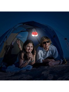 LAMPE DE CAMPING A SUSPENSION 3 LED ROUGE