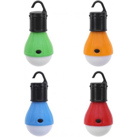 LAMPE DE CAMPING A SUSPENSION 3 LED ROUGE