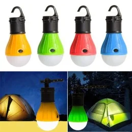 LAMPE DE CAMPING A SUSPENSION 3 LED ROUGE