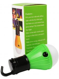 LAMPE DE CAMPING A SUSPENSION 3 LED VERTE