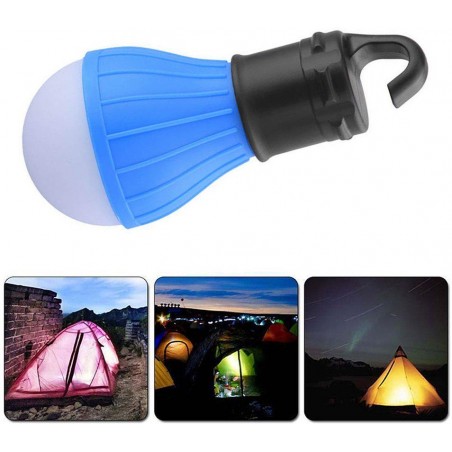 LAMPE DE CAMPING A SUSPENSION 3 LED BLEUE