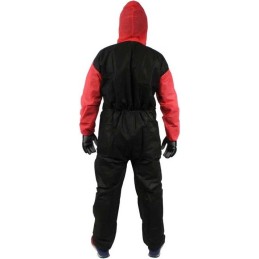 COMBINAISON JETABLE À CAPUCHE ENFANT 40G NOIR/ROUGE S