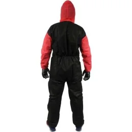 COMBINAISON JETABLE À CAPUCHE ENFANT 40G NOIR/ROUGE S