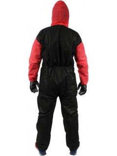 COMBINAISON JETABLE À CAPUCHE ENFANT 40G NOIR/ROUGE S