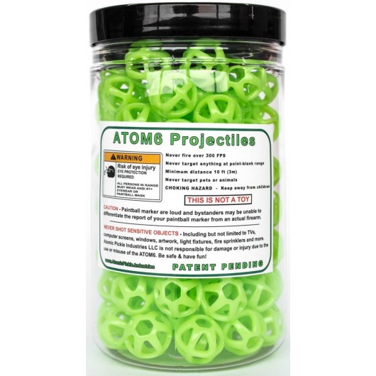 BILLES ATOM6 PICKLES Cal. 68 V2.0 LIME (x100)