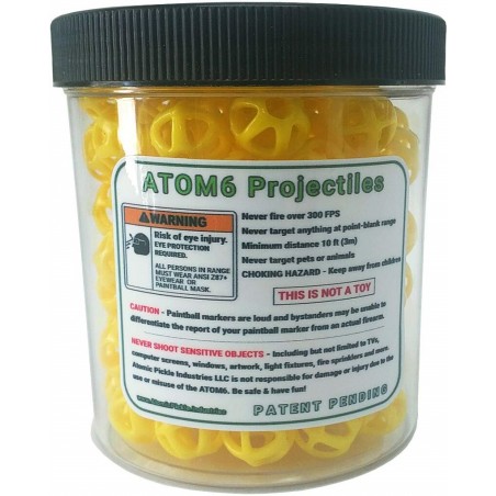 BILLES ATOM6 PICKLES Cal. 68 V2.0 JAUNE (x50)