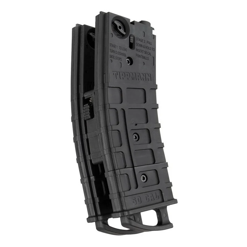 CHARGEURS TIPPMANN MAGFED TMC/Z18 25 BILLES .50 x2 + COUPLEUR NOIR