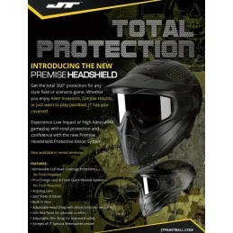 MASQUE JT SPECTRA PREMISE HEADSHIELD SIMPLE NOIR