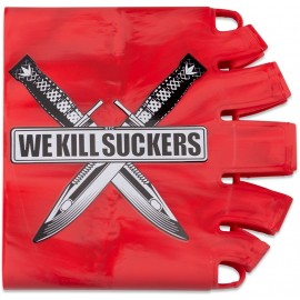 GRIP DE BOUTEILLE BUNKER KINGS KNUCKLE BUTT WKS KNIFE ROUGE