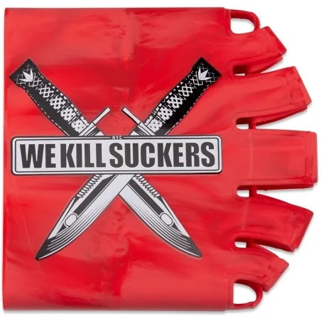 GRIP DE BOUTEILLE BUNKER KINGS KNUCKLE BUTT WKS KNIFE ROUGE