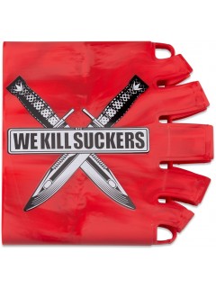 GRIP DE BOUTEILLE BUNKER KINGS KNUCKLE BUTT WKS KNIFE ROUGE