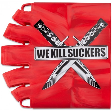 GRIP DE BOUTEILLE BUNKER KINGS KNUCKLE BUTT WKS KNIFE ROUGE