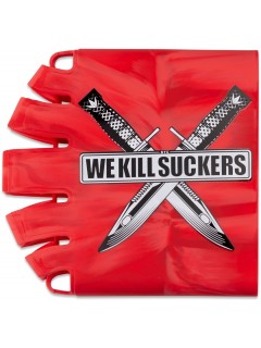 GRIP DE BOUTEILLE BUNKER KINGS KNUCKLE BUTT WKS KNIFE ROUGE