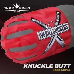 GRIP DE BOUTEILLE BUNKER KINGS KNUCKLE BUTT WKS KNIFE ROUGE