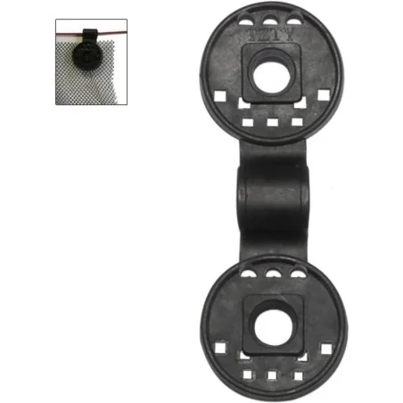 CLIP ROND NOIR ∅4CM POUR FILET PAINTBALL (l'unité)