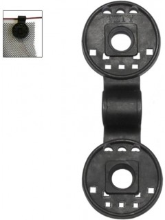 CLIP ROND NOIR ∅4CM POUR FILET PAINTBALL (l'unité)