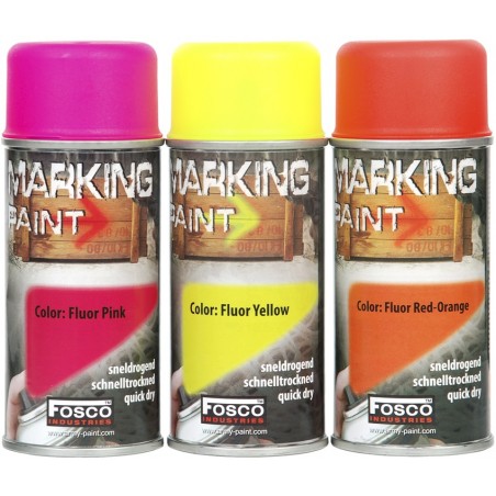 PEINTURE DE MARQUAGE FOSCO FLUO ROUGE/ORANGE (bombe 150ml)