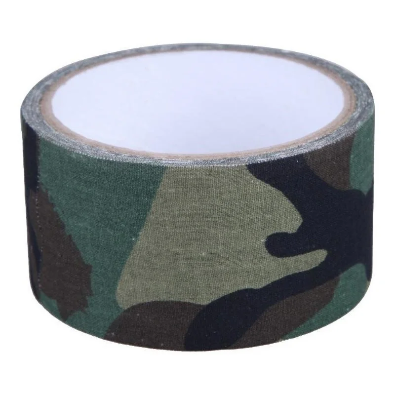 RUBAN ADHÉSIF TEXTILE CAMOUFLAGE WOODLAND (5cm x 5m)