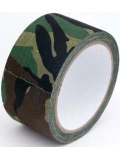 RUBAN ADHÉSIF TEXTILE CAMOUFLAGE WOODLAND (5cm x 5m)