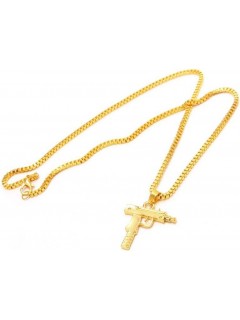 COLLIER CHAÎNE + PENDENTIF SUPREME UZI OR