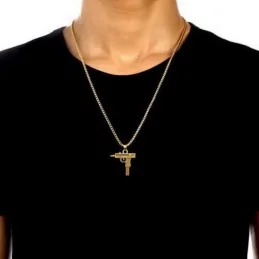 COLLIER CHAÎNE + PENDENTIF SUPREME UZI OR