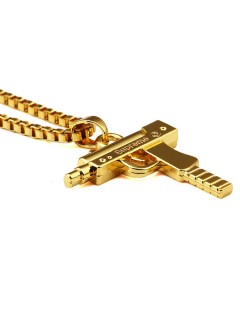 COLLIER CHAÎNE + PENDENTIF SUPREME UZI OR