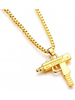 COLLIER CHAÎNE + PENDENTIF SUPREME UZI OR