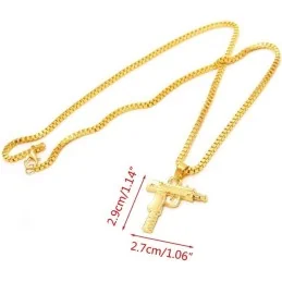 COLLIER CHAÎNE + PENDENTIF SUPREME UZI OR