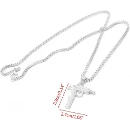 COLLIER CHAÎNE + PENDENTIF SUPREME UZI ARGENT