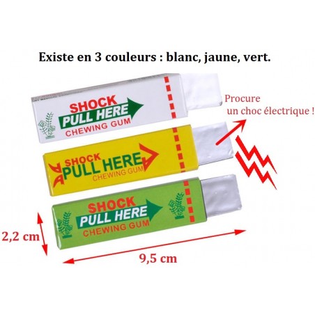 FAUX PAQUET DE CHEWING-GUM À DÉCHARGE ÉLECTRIQUE