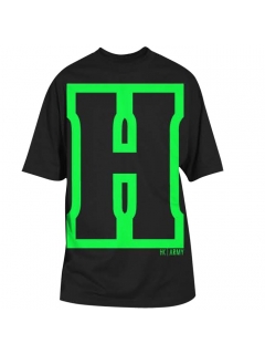 T-SHIRT HK ARMY H BLOCK NOIR/NEON