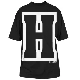 T-SHIRT HK ARMY H BLOCK NOIR/BLANC