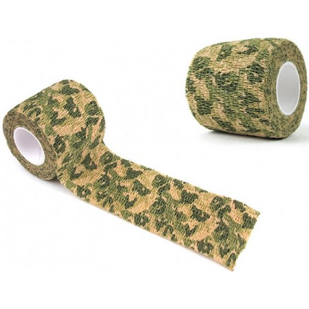 RUBAN CAMOUFLAGE EXTENSIBLE AUTO-ADHÉSIF GRASS GREEN