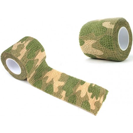 RUBAN CAMOUFLAGE EXTENSIBLE AUTO-ADHÉSIF LIGHT GREEN