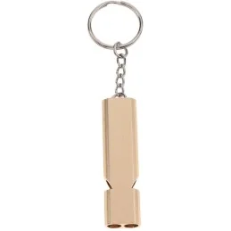 SIFFLET D'URGENCE PORTE-CLÉS (150 dB) ALU GOLD