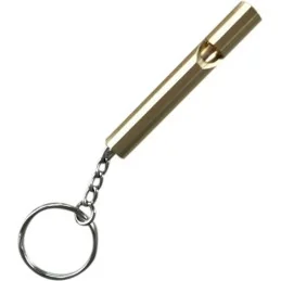 SIFFLET D'URGENCE PORTE-CLÉS (150 dB) ALU GOLD