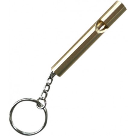 SIFFLET D'URGENCE PORTE-CLÉS (150 dB) ALU GOLD