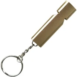 SIFFLET D'URGENCE PORTE-CLÉS (150 dB) ALU GOLD