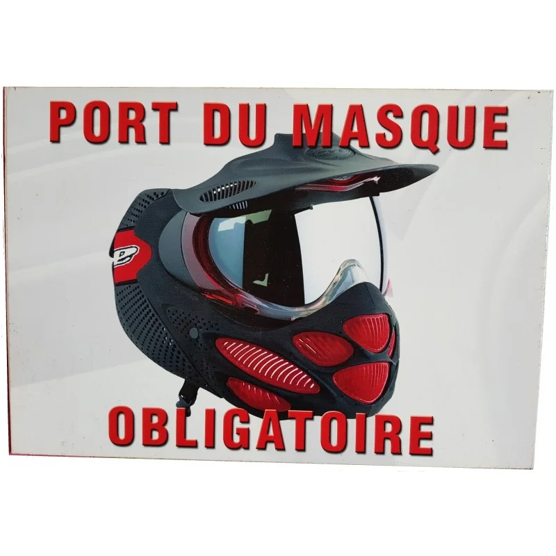 PANNEAU PORT DU MASQUE OBLIGATOIRE BLANC