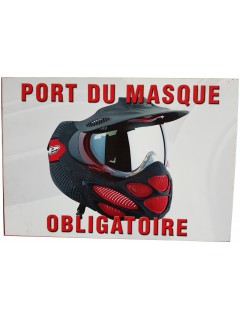 PANNEAU PORT DU MASQUE OBLIGATOIRE BLANC