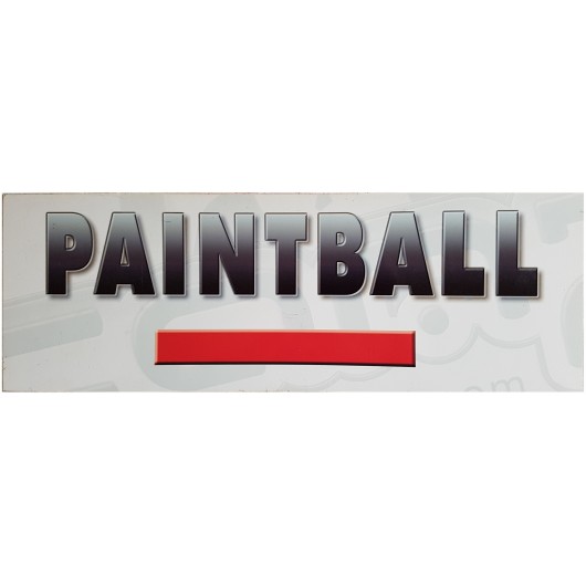 PANNEAU PAINTBALL DIRECTIONNEL BLANC