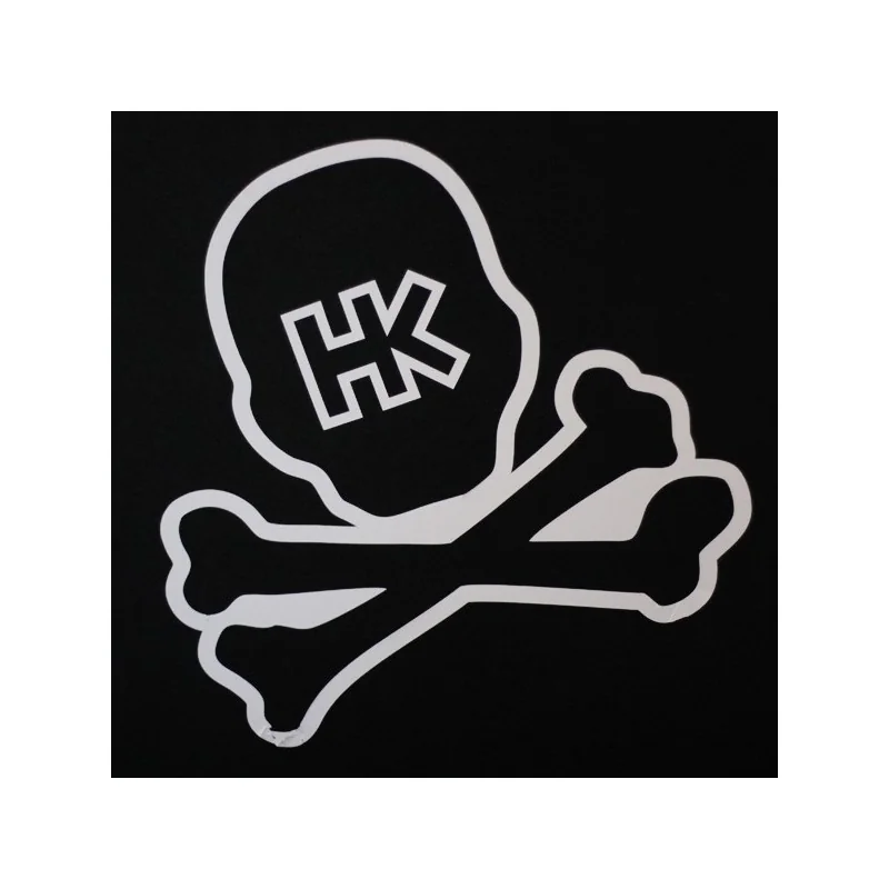 STICKER HK ARMY SKULL CAR BLANC