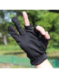 GANTS DE TIR SPORT CAMOUFLAGE WOODLAND (découpe 3 doigts)